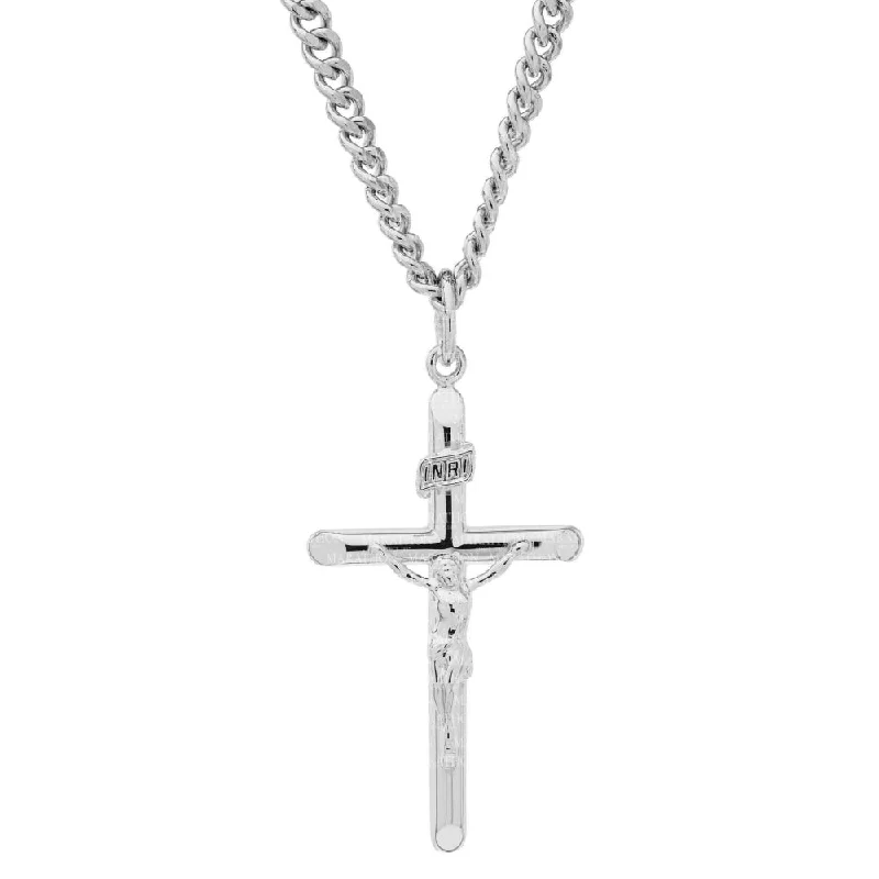 Sterling Silver Crucifix Pendant Necklace