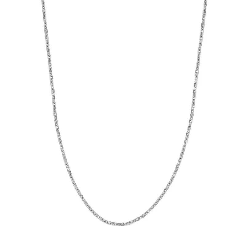 Sterling Silver Diamond-Cut Cable Chain, 18"