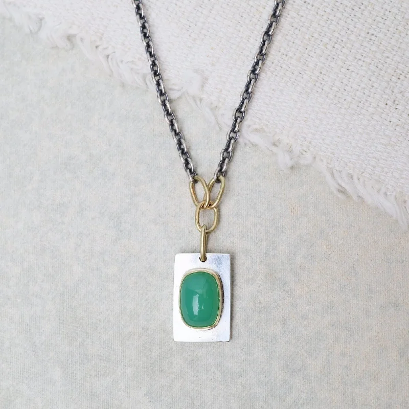 One Of A Kind Chrysoprase Portal Necklace