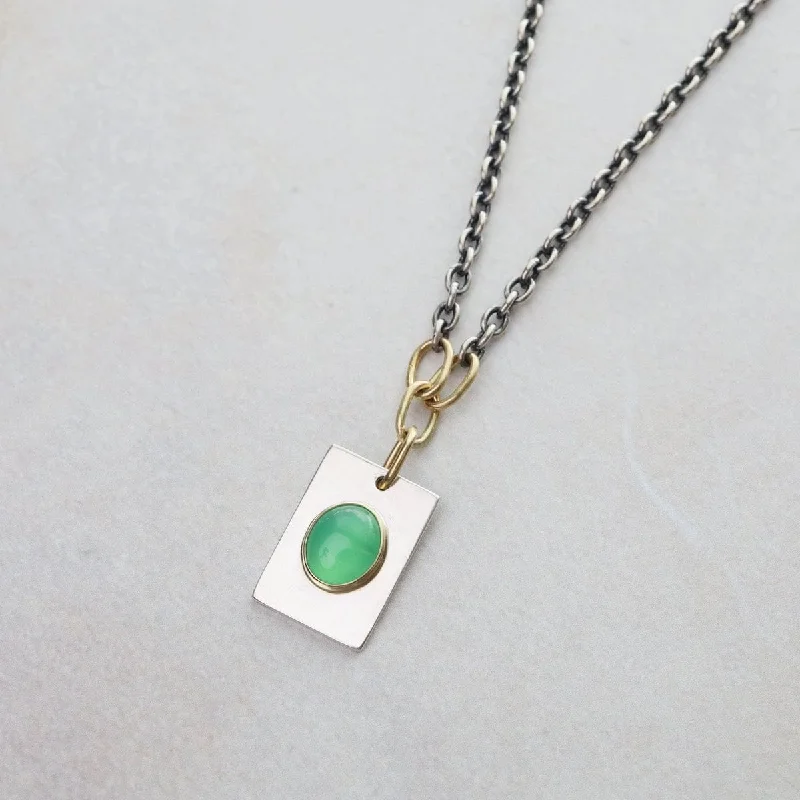 One Of A Kind Chrysoprase Portal Necklace