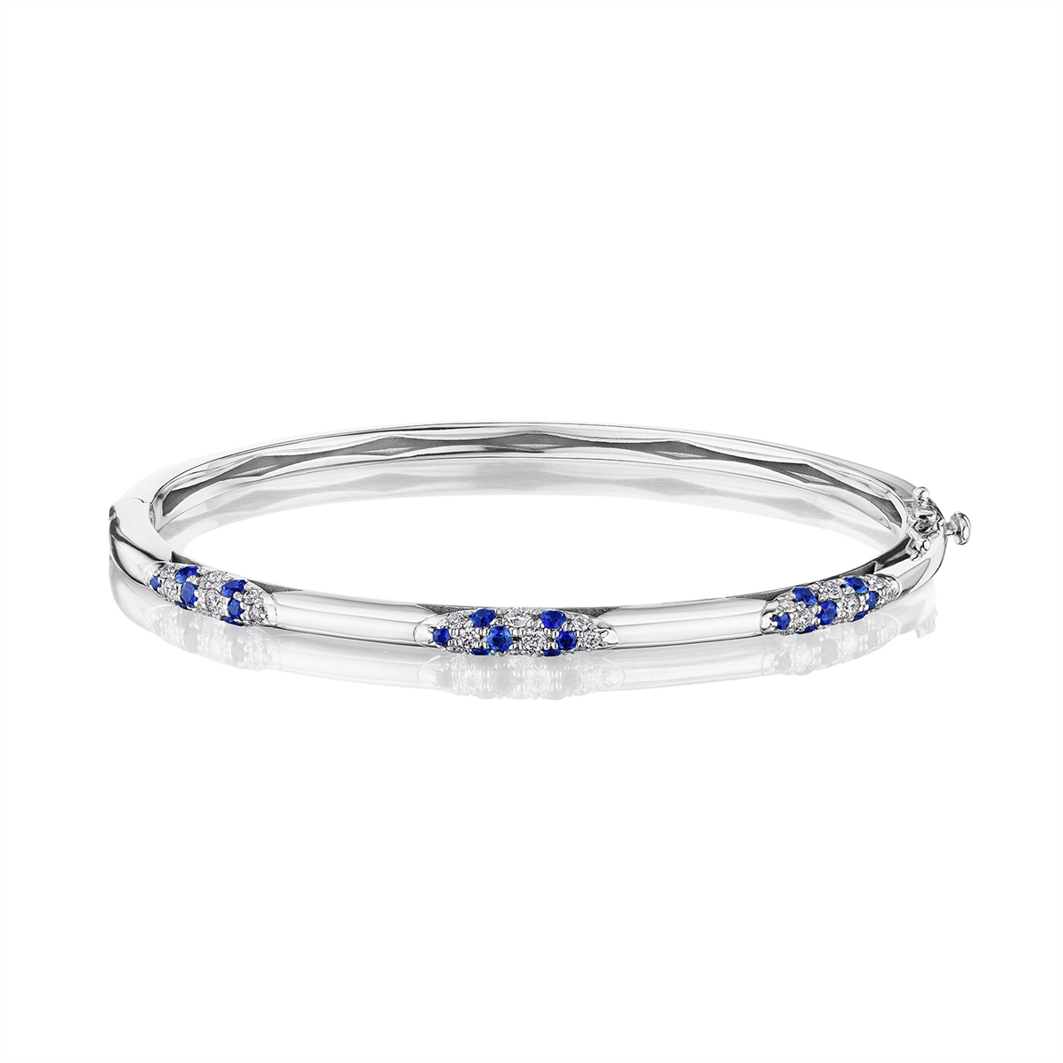 Tacori 18K White Gold Sapphire and Diamond Bracelet