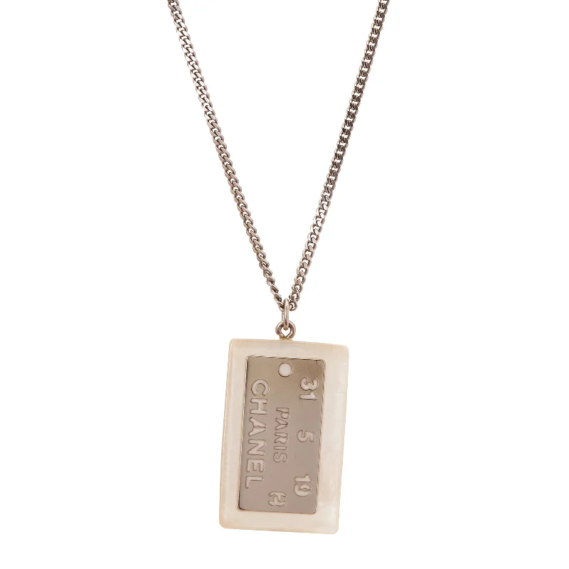 Chanel Tag Necklace