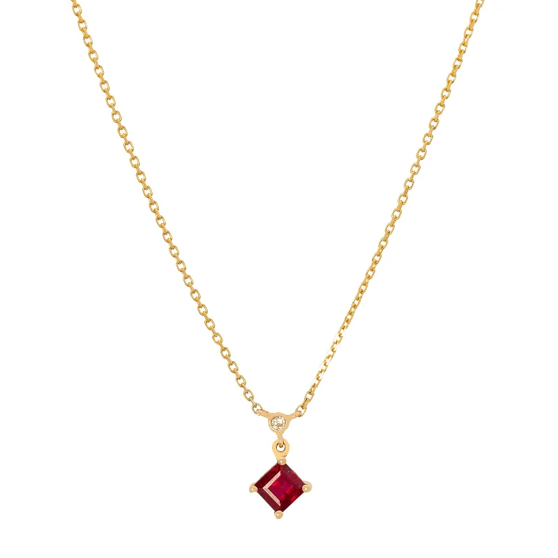 Ruby & Diamond Whispers Necklace