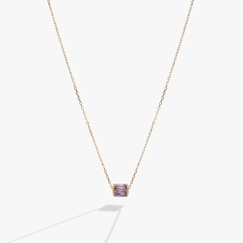 silver wave ring dainty February Birthstone Precious Pendant Necklace