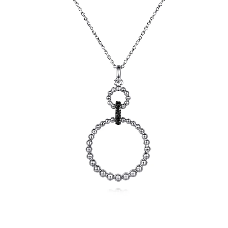 custom engraved infinity necklace Sterling Silver Black Spinel Circle Necklace 18 inch custom engraved infinity necklace Sterling Silver Black Spinel Circle Necklace 18 inch