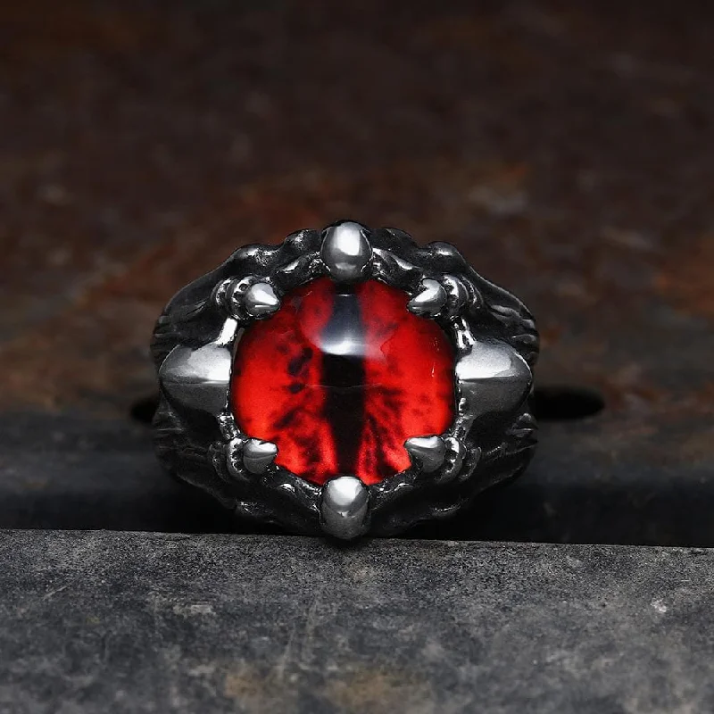 vintage rose-cut diamond ring Eye Of Sauron Stainless Steel Ring