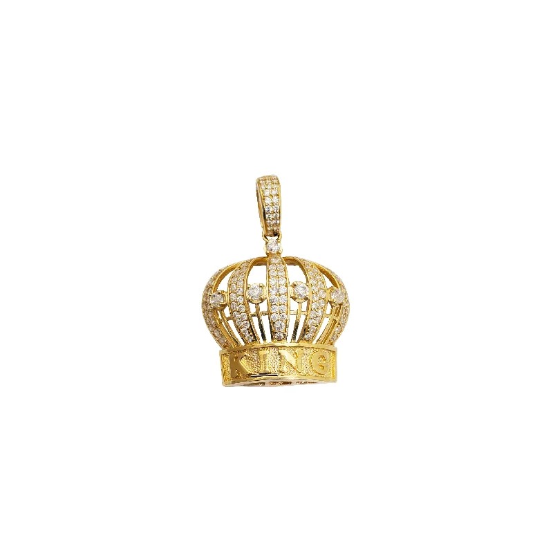 real opal ring for women Iced-Out King Crown Pendant (14K)