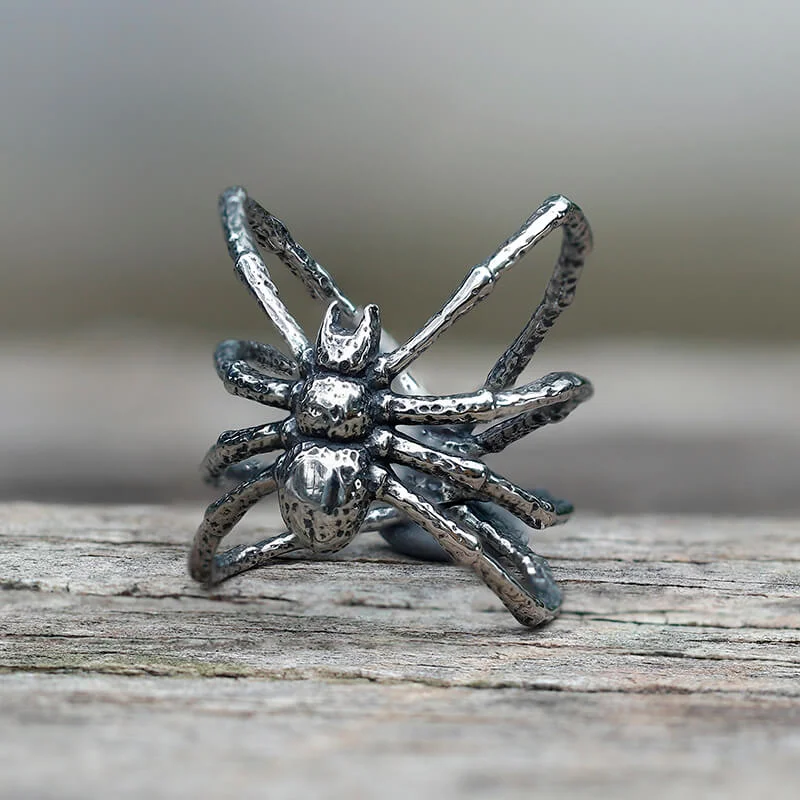 elegant pearl necklace with diamonds Vintage Spider Stainless Steel Ring