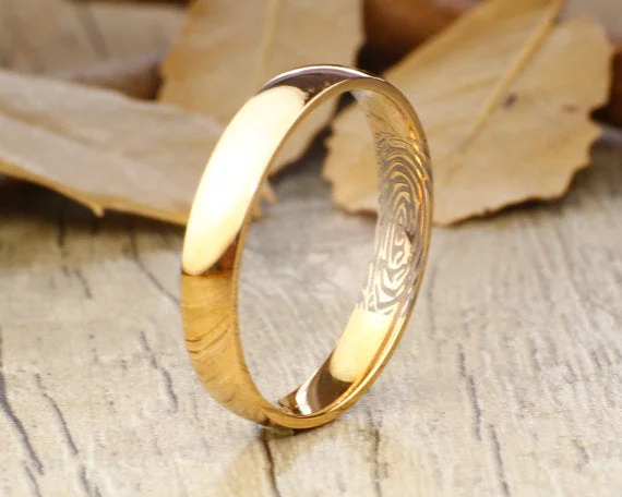 vintage floral engagement ring Your Actual Finger Print Rings, WEDDING RING - Women RIng, Rose Gold Titanium Rings 4mm vintage floral engagement ring Your Actual Finger Print Rings, WEDDING RING - Women RIng, Rose Gold Titanium Rings 4mm
